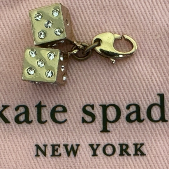 KATE SPADE 12 KT Gold Plated Dice Charm (No Bracelet) - Picture 6 of 9